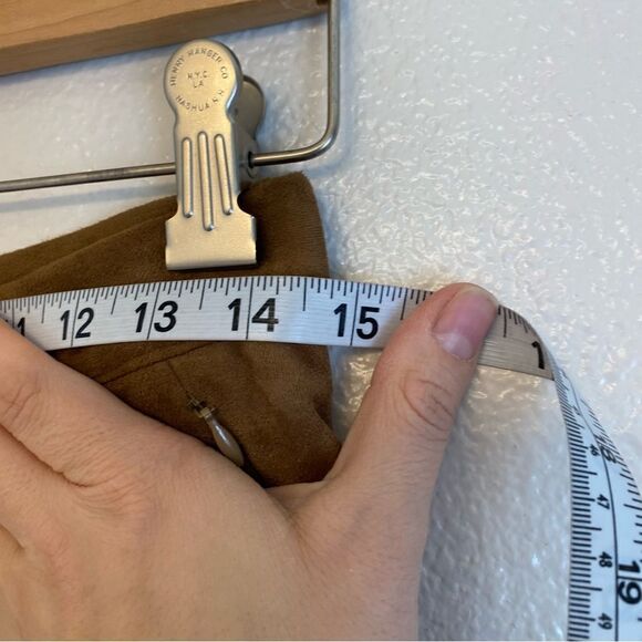 J.Jill brown camel suede like soft stretchy ankle leggings slacks XS petite - Picture 11 of 11